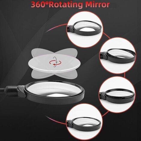 Lot de 2 Rétroviseurs Vélo Réglables à 360 ° et Rotatifs Rétroviseurs Vélo Vélo Miroirs
