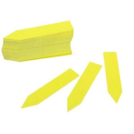 Étiquettes et panneaux pour plantes durables, lot de 100, jaune (1/4)