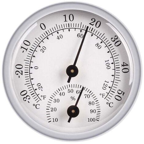 Dripex Thermomètre et hygromètre domestique de 58 mm de haut, mini thermomètre sec et humide d'intérieur, armoire à vin à cigares, thermomètre et hygromètre polyvalents (1/4)