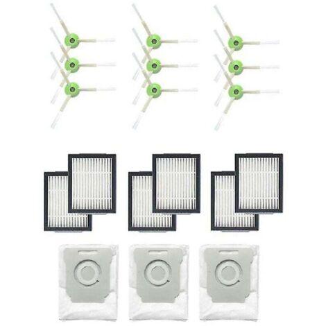 Sac à poussière avec brosse roulante et filtre Hepa, brosse latérale adaptée à Irobot Roomba (1/3)
