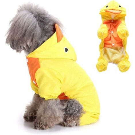 Imperméable canard mignon pour petits chiens (Jaune XS)-Fei Yu (1/4)