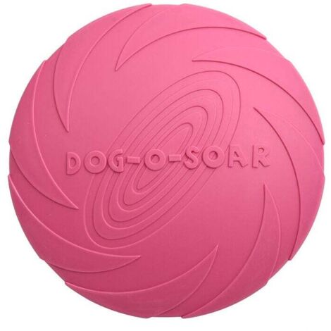 plat chien frisbee(rose rouge) (1/4)