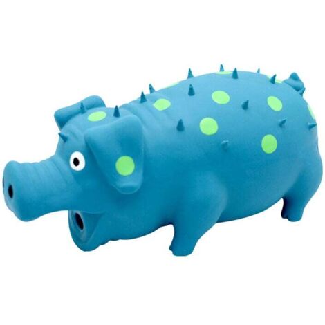 Jouet sonore en latex pour chien résistant à la mastication et à la molarité, jouet éducatif pour animaux de compagnie en forme de cochon tacheté (1/4)