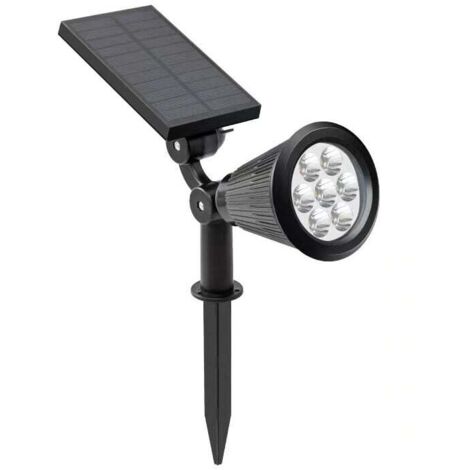 Projecteur solaire LED pour jardin et route, panneau solaire, batterie 5.5V/2W, batterie au lithium 18650, 2400mAh, 3.7V (1/4)
