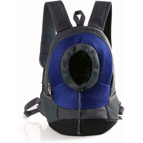 Sac à Dos Respirant Confortable pour Animaux de Compagnie pour Faire du vélo, Faire de la randonnée, Voyager, Faire du Shopping (L Size, Blue)-Fei Yu