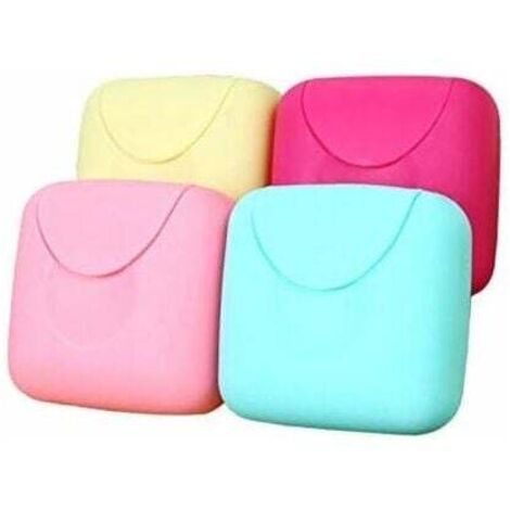 2 pcs Boîte à Savon en Plastique, Boîte de Savon de Voyage de Couleur Bonbon Créatif, avec Boucle Etanche à l'Epreuve des Fuites-Couleur aléatoire-Fei Yu (1/3)