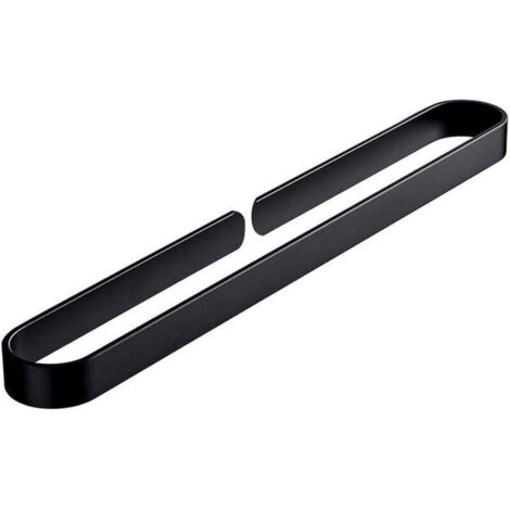 Porte-serviettes avec étagère - Porte-serviettes - Porte-serviettes de salle de bain - Support à serviettes - Porte-serviettes de salle de bain - Porte-serviettes - Noir (1/4)