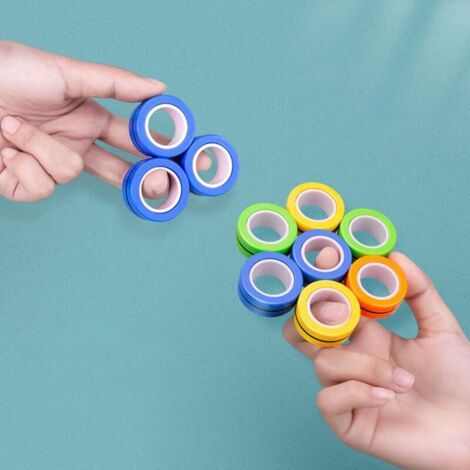 Porte-clés Fidget 9 En 1 – Boutons Clic Mécaniques – Anti-stress Pour Adultes – Couleur Macaron – Idée Cadeau