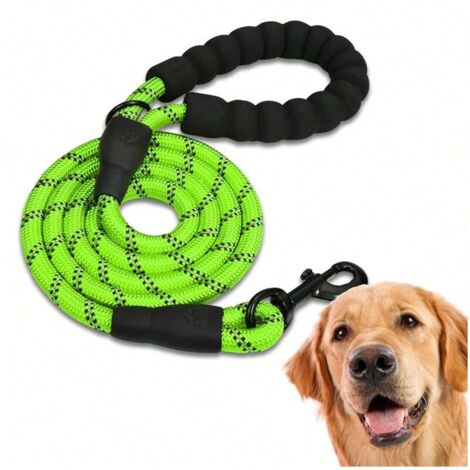 Laisse pour chien, laisse pour chien, chiot, petite, moyenne et grande, 1,2 m, 1,5 m, 2,2 m, laisse de dressage pour chien (150 cm, noir)