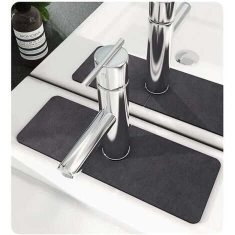 Robinet Splash Catcher , Robinet de filtre à éclaboussures , Tapis de séchage pour comptoir de cuisine , Sink Splash Guard , Tapis d’évier , Tapis de séchage de vaisselle Robinet Drip Catcher pour-Ens (1/4)