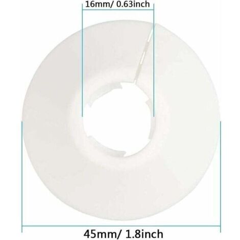 HpLive Lot De 4 Cache-tuyaux De Radiateur De 15 Mm - 500 Mm - Blanc