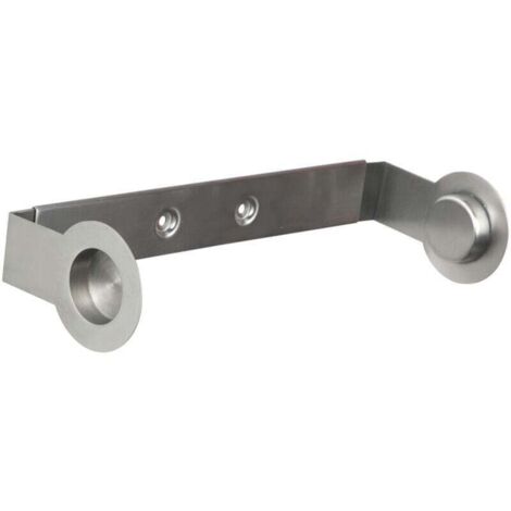 Porte essuie tout mural Cerri, porte sopalin mural télescopique, Acier Inox, 21-33x9x6 cm, Mat (1/4)