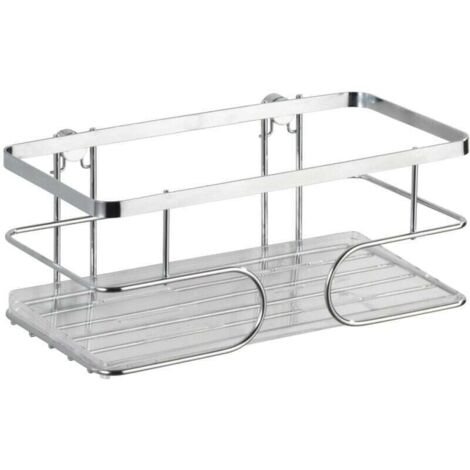 Etagère douche murale, panier de douche mural, Premium, Acier Inox, 24x10x13,5 cm, Brillant (1/4)