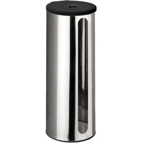 Porte papier toilette Detroit inox mural sans perçage support papier toilette design pour 3 rouleaux brillant facile à installer sans outils dimensions 13.5 x 36 x 14 cm élégant et pratique (1/4)