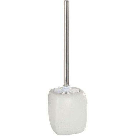Porte Brosse WC Céramique Faro, brosse WC blanche, Céramique, Ø 12x40 cm, blanc (1/4)