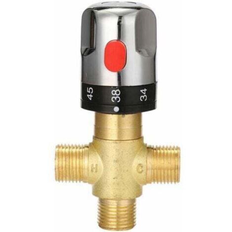 Mitigeur thermostatique réglable de salle de bains mitigeur d'eau en laiton vanne de contrle de température de mélange d'eau chaude/froide - Type 3 (1/4)