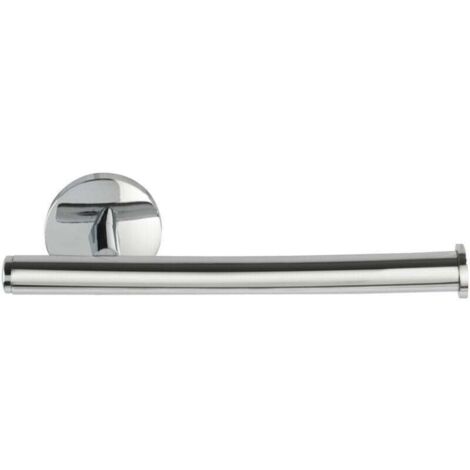 Porte-rouleau WC Cuba shine chromé 5x18,5 cm support papier toilette mural porte-papier toilette sans perçage porte-rouleau de rechange WC accessoire salle de bain design accessoire WC chromés (1/4)