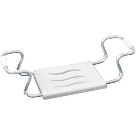 Siège de baignoire Secura blanc 55-65 cm 120 kg aide bain senior chaise de douche senior siège de douche senior banc de douche fauteuil de douche sécurité mobilité baignoire confort (1/4)