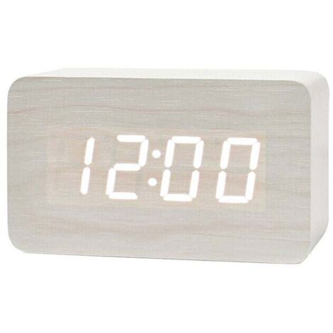 Réveil LED intelligent en bois, cadeau pour étudiant, électronique numérique, affichage de la température et de la Date, horloge pour maison coréenne (1/4)