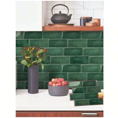 BeNice Lot De 5 Feuilles Autocollants Carrelage Hexagonal Blanc - Dosseret Cuisine & Salle De Bain Imperméable, Effet Mosaïque Luxe
