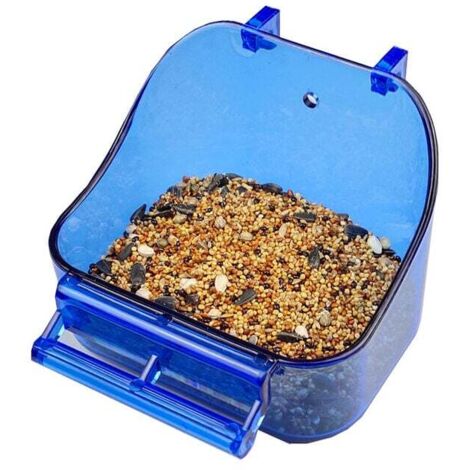 Bain d'oiseaux de style cage - bain d'oiseaux multifonctionnel (bleu)