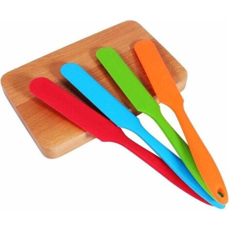 4 Pcs Grattoir en SiliCône, Antiadhésif Résistant Mini Cuillère en SiliCône en Caoutchouc, Ensemble de Spatules en SiliCône pour la Cuisson Gateau de Cuisine Grattoir Cuillère-Fei Yu (1/4)
