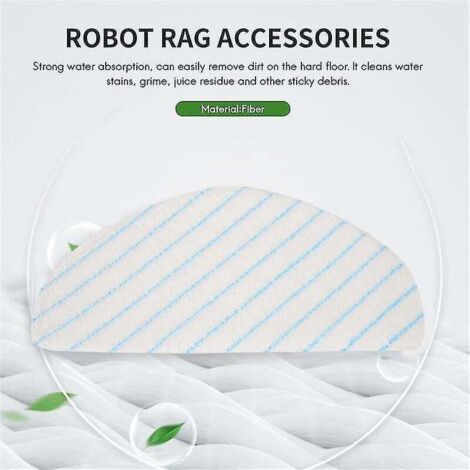Lot de 30 tampons de nettoyage pour aspirateurs Ecovacs Deebot Ozmo série T9 série T8 (1/2)