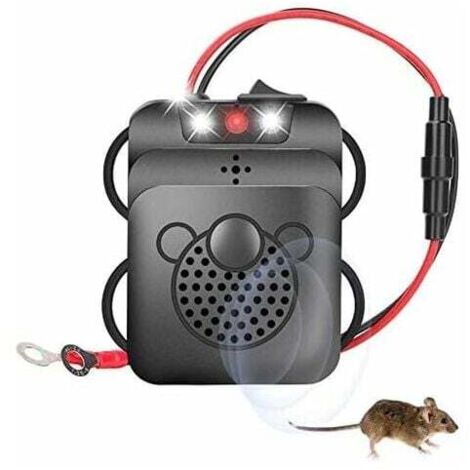 Répulsif à Ultrasons pour Parasites,électronique Dissuasion de Rat,Contrôle des Parasites Rejet des Souris et des Rongeurs avec Lampes Stroboscopiques à Del pour Voiture, Grange, Cuisine-Fei Yu (1/4)