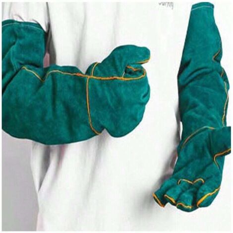 Gants de protection/manipulation anti-morsures d'animaux, gants de travail de pour le bain et le toilettage, 1 paire vert
