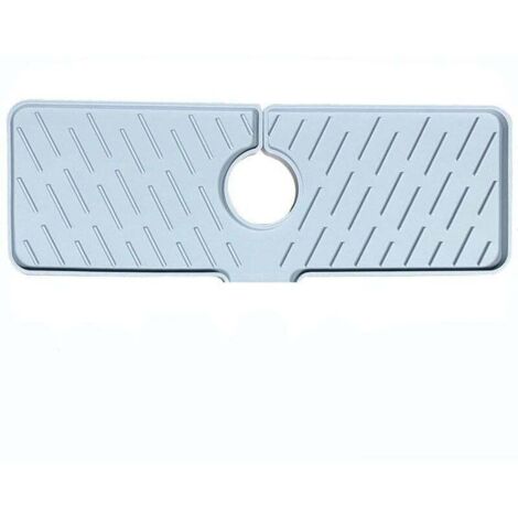 Tapis De Robinet,Tapis Pour Robinet De Cuisine,Tapis Absorbant Pour Robinet,Tampon De Vidange D'éVier,Tampon De Vidange De Qualité Alimentaire (gris clair) (1/4)