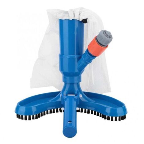 Nettoyeur de piscine - Brosse aspirateur - Outils de nettoyage de bassin - Brosse aspirateur - Outils de nettoyage de jardin - Bleu (1/4)