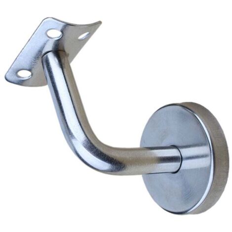 Support Main Courante Inox 304 pour Rampe Escalier Support Mural Rampe Bois Argent (4 Pièces) (1/4)