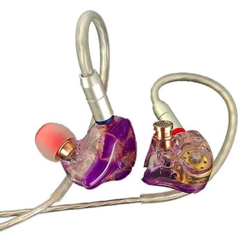 Casque Mmcx Écouteurs Hifi Star Stage Câble 3,5 mm Équilibré Pour Lecteur Ios Bleu (violet) (1/3)