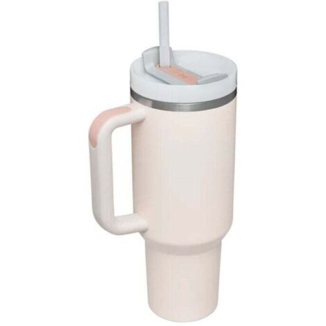 Gobelet isotherme en acier inoxydable de qualité supérieure de 40 oz - avec poignée, paille et couvercle (1/4)