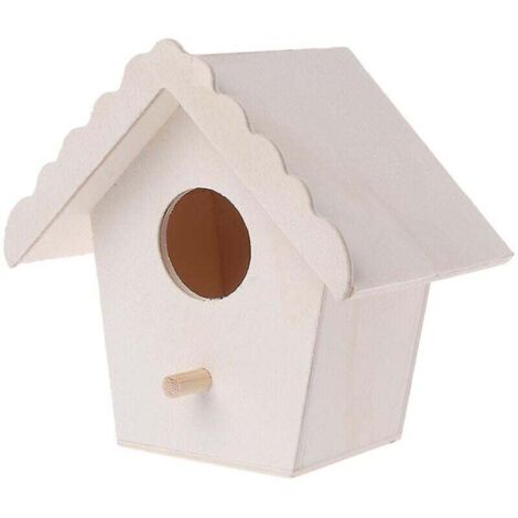 Nichoir en bois pour l'extérieur Nichoirs avec perchoir à peindre pour les enfants (1/3)