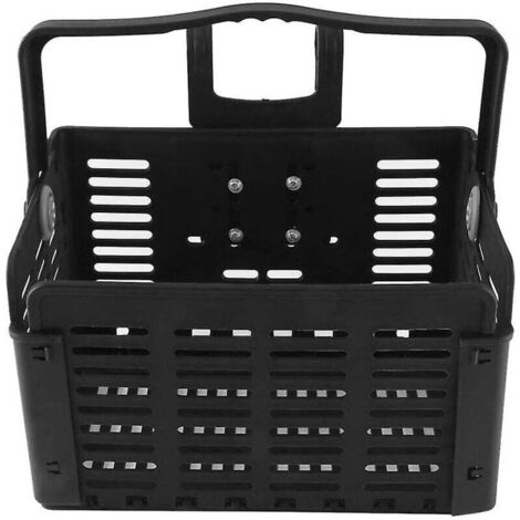 Panier de vélo arrière pliable, noir, 31,5 x 22,5 x 20,5 cm/12,4 x 8,8 x 8,0 pouces (ouvert), paniers de vélo universels, b (1/3)