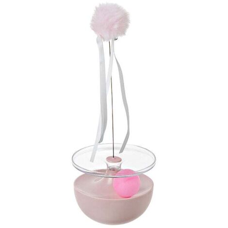 Jouet de balle pour chat, bâton de taquinerie interactif rotatif à 360 degrés pour chat, adapté aux chatons d'intérieur (1/3)