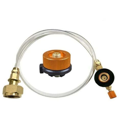 Adaptateur de cartouches de gaz pour cuisinière à gaz extérieure - Pour camping et camping - Adaptateur de buse pour LPG, cylindre plat, adaptateur de bouteille (1/4)