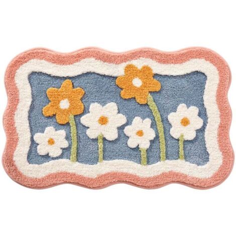 Tapis de bain charmant - Tapis de salle de bain - Tapis - Tapis de bain - Tapis de salle de bain - Tapis antidérapant - Tapis décoratif - Rose (1/4)