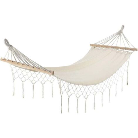 Gland de hamac en bois léger de couleur naturelle adapté au camping et à la randonnée sur la plage (1/4)