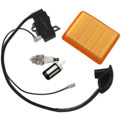 Bobine d'allumage + Filtre à air + Bougie d'allumage + Essence Filtre Convient pour FS120 FS200 fFS250 FS300 FS350 BT120 C BT121 remplace 4134 141 0300/4134 400 1301 (1/4)