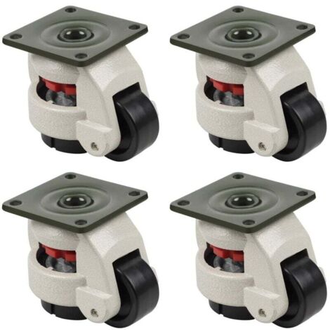 Roulettes de Nivellement Rétractable 500KG pour Établi, Roulettes pivotantes, pour machine industrielle Gd-60F roulettes en nylon à usage intensif (1/4)
