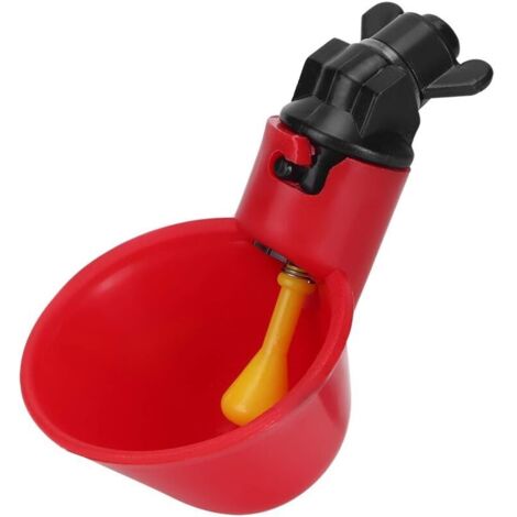 Abreuvoir pour volailles, lot de 10 distributeurs d'eau automatiques avec coupelles pour poulailler, poules, canards, etc.