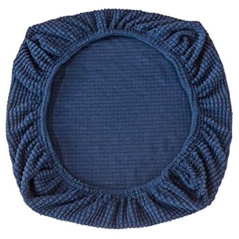 Lot de housses de chaise élastiques en spandex, lavables, pour chaises de bureau, salle à manger, bar, mariage, fête, décoration (bleu foncé) (1/4)