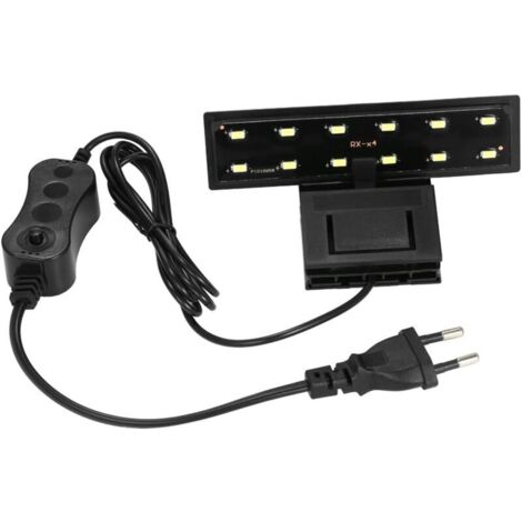 Lampe LED ultra-mince pour aquarium, lampe à pince ultra-lumineuse, 12 LED, 5 W