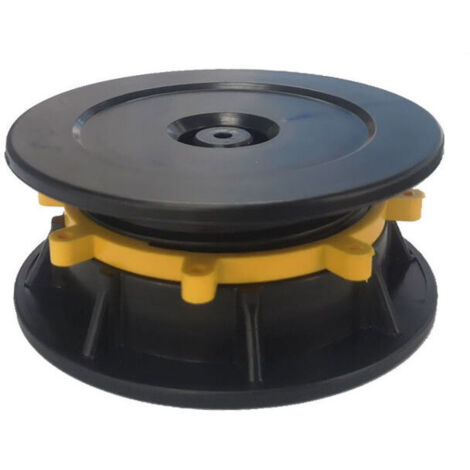 Ensemble de 4 pieds de terrasse universellement réglables pour poutres et dalles, cadre de support de sol pour dalles de pierre, support universel, M 30–47 mm (1/3)