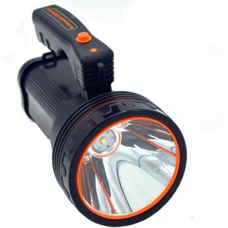 Lampe torche LED rechargeable ultra-lumineuse de 7000 lumens avec bords tranchants pour la prévention des nuisibles, unisexe pour jeunes (noir)