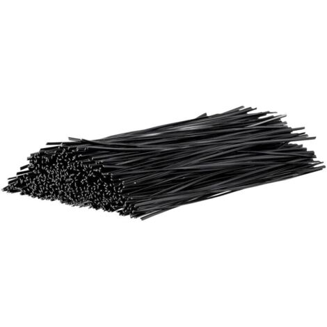 1000 attaches de jardin torsadées de 15 cm, attaches flexibles pour plantes de jardin (noires) (1/4)