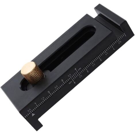 Jauge d'écartement pour le travail du bois, alliage d'aluminium, règle de mesure de joint de scie, ajusteur de fente, outil de mesure de profondeur, outils de travail du bois, jauge de joint de scie (1/4)
