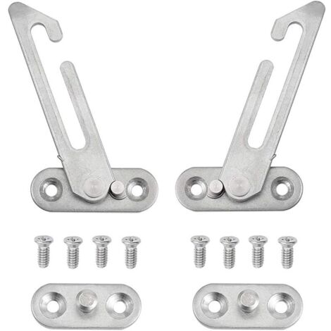 Lot de 2 lève-vitres en PVC – Acier inoxydable 304 – avec vis – pour fenêtres gauche et droite (1/4)